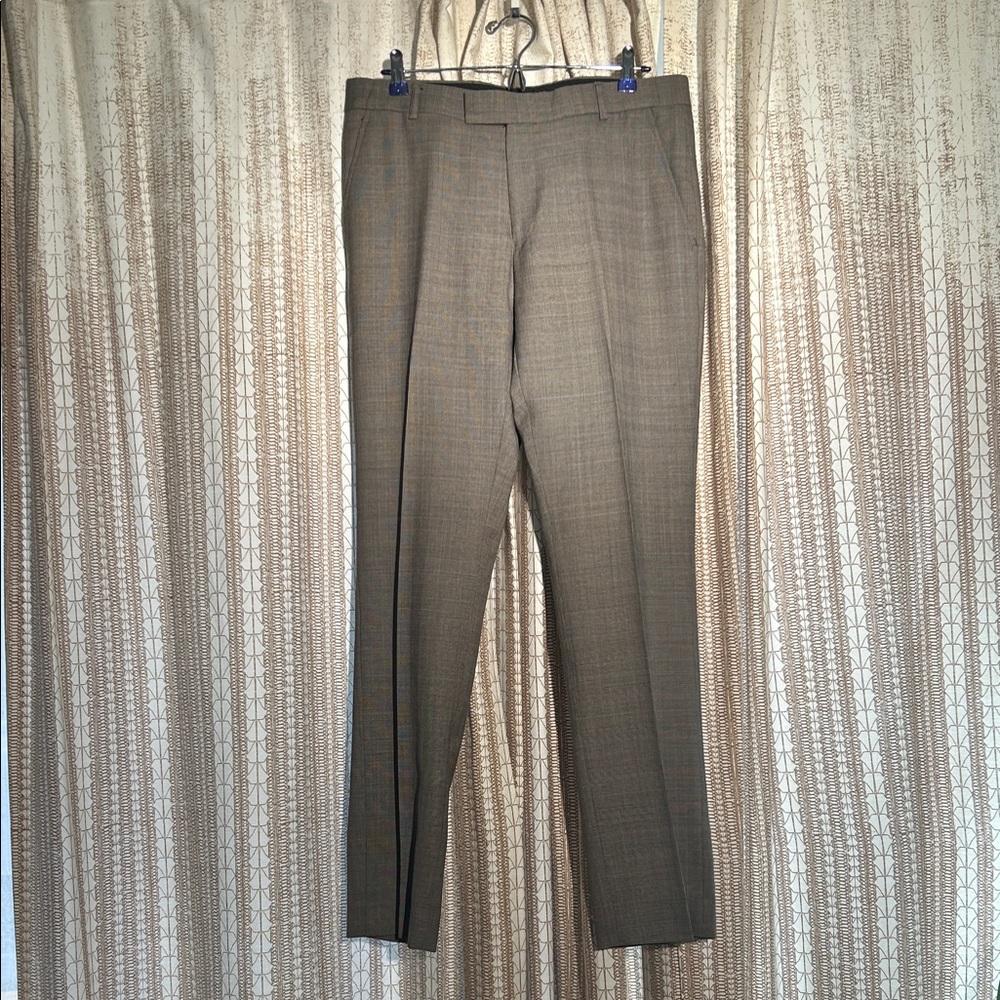 Taupe Plaid Ben Sherman Dress Slacks